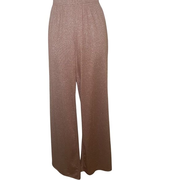 Cider Brown Glitter Wide-Leg Pants – Size Medium - Picture 2 of 7